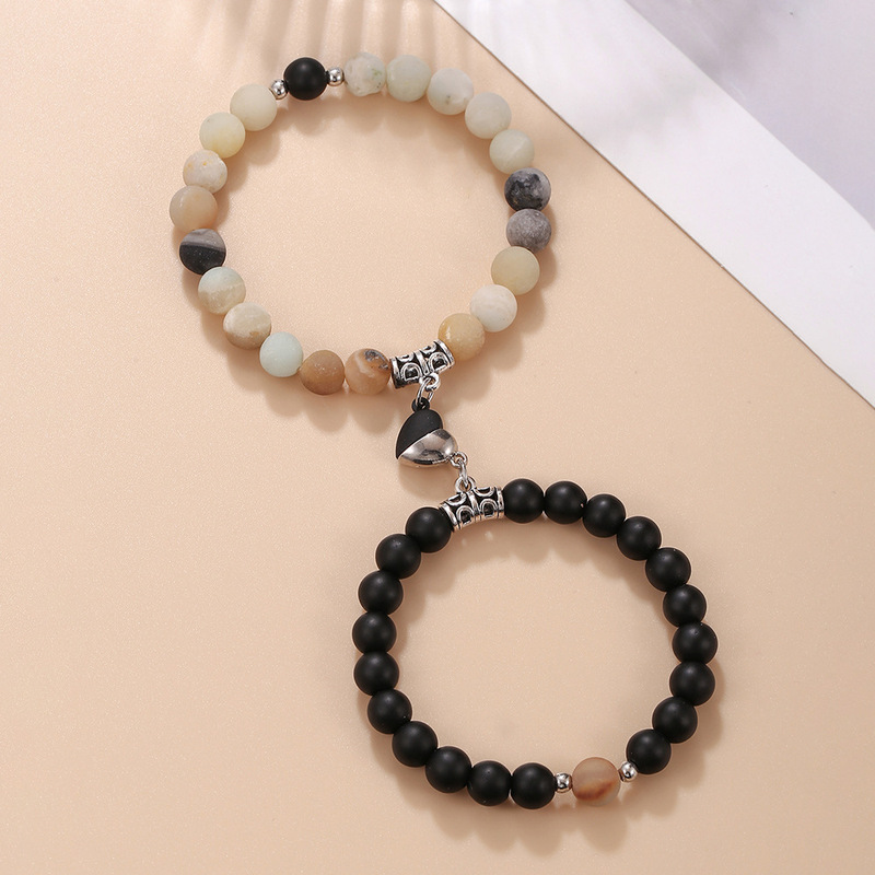 Amazon Hot Sale Couple Bracelet Magnetic Distance Couple Bracelet Love Magnetic Buckle Couple Bracelet Pair of Jewelry