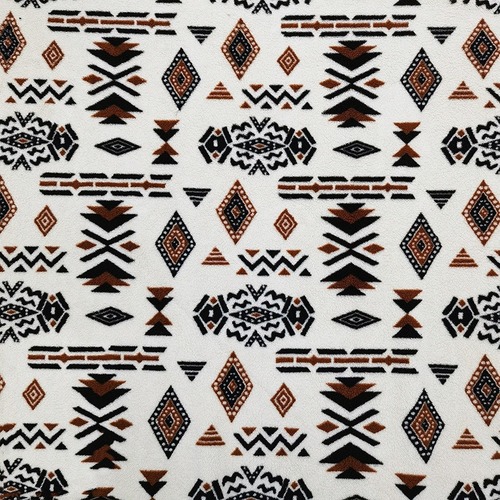 Ready-to-ship double-sided plush velvet print, granular print plush velvet ethnic style Christmas home wear plush fabric