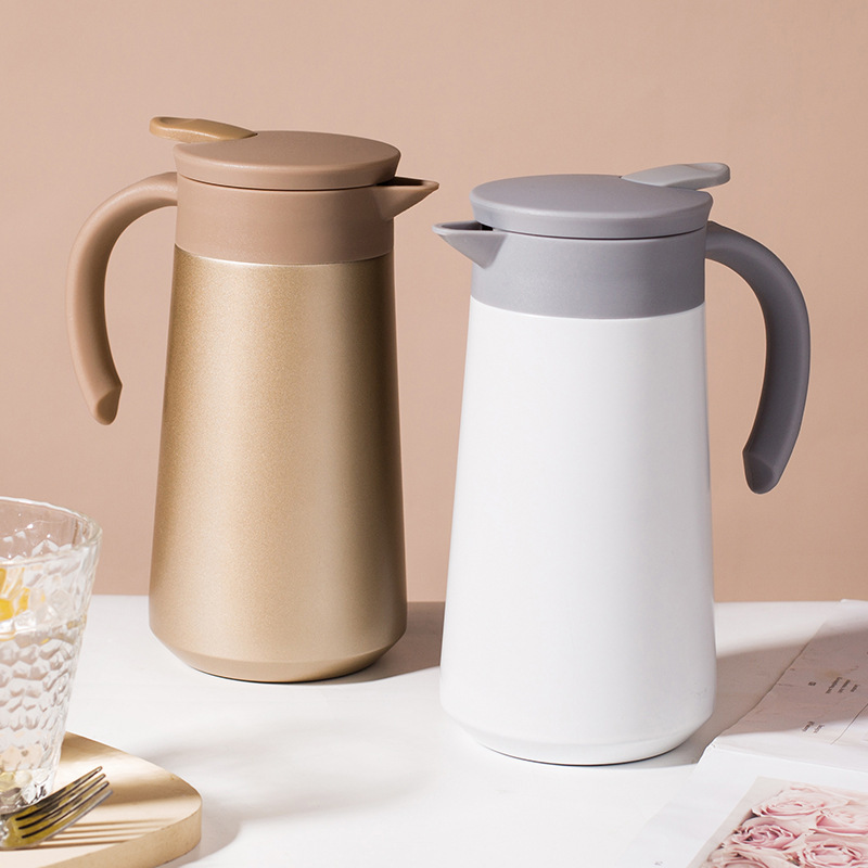 Mocha Thermos 304 Stainless Steel Household Baby Mini Hot Water Bottle Warm Water Bottle Small Capacity Coffee Pot