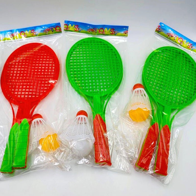 Juego de Raquetas de Bádminton Infantiles de Plástico para Juegos Interiores y al Aire Libre