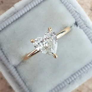 TEMU Cross-border Best Selling New Simple Love Ring European and American Women's Fashion Wedding Ring Manufacturers