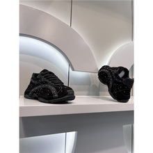 by2025秋季新款时尚男鞋潮流包底厚底运动休闲鞋子潮男老爹鞋