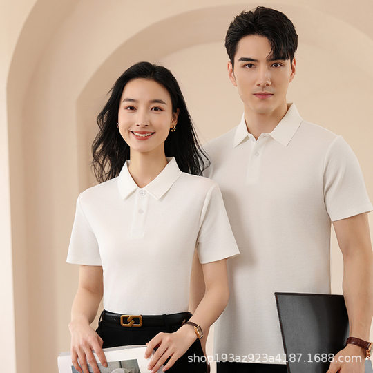 Summer Solona Pearl Cotton Polo Shirt Custom Enterprise Tooling T-Shirt Lapel Short Sleeve Overalls Embroidered Logo