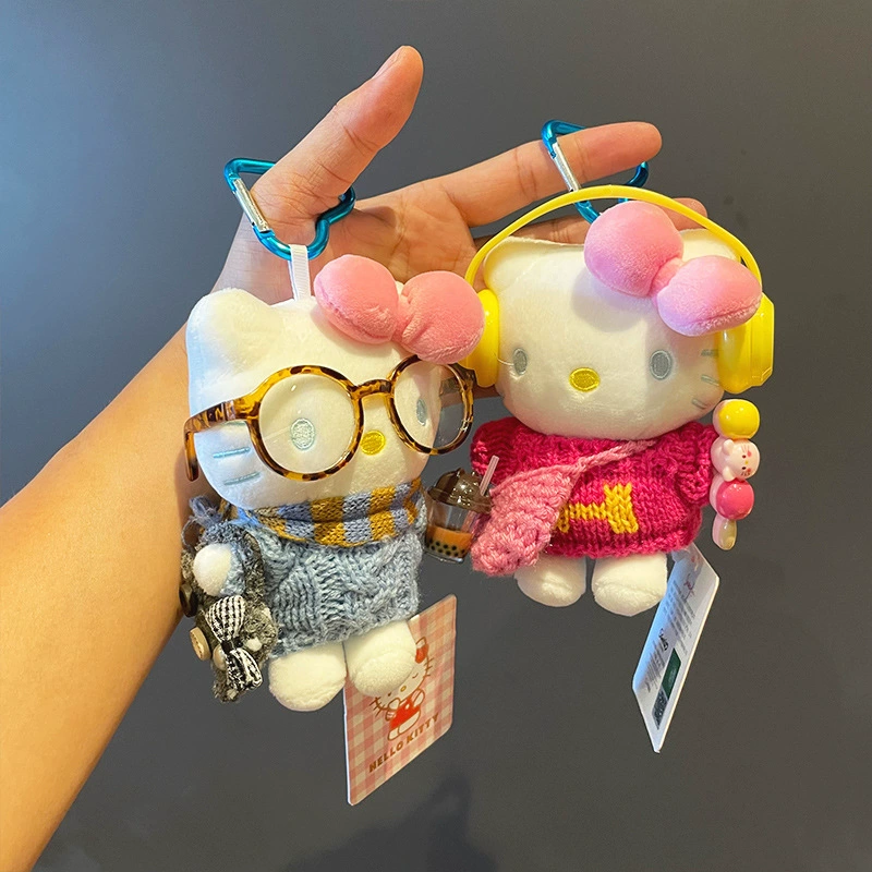 Hello Kitty, Hello Kitty, подлинная милая мультяшная подвеска, плюшевая кукла, брелок, подарок на день рождения