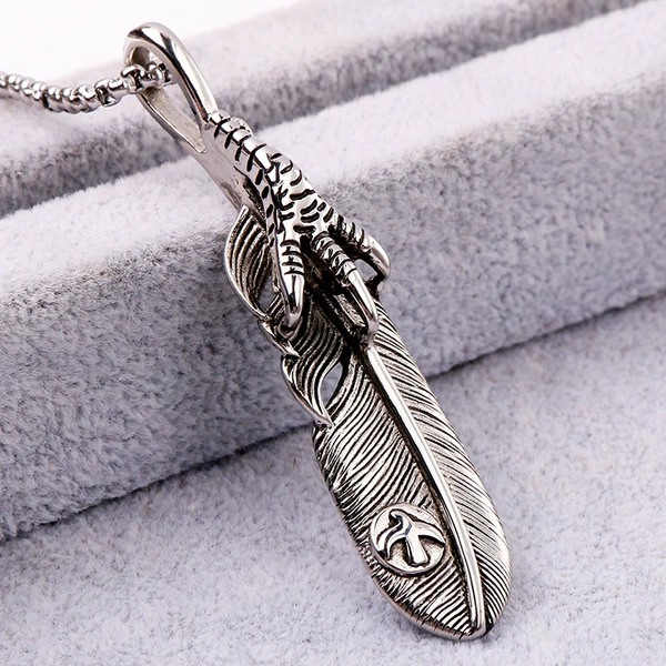 A single pendant steel color, no chain