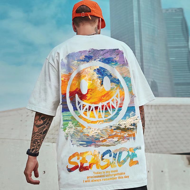 2026 New Cartoon T-Shirt Trendy Cute Short-Sleeved T-Shirt for Boys Summer Trendy Loose Fit Matching Couple Clothes t