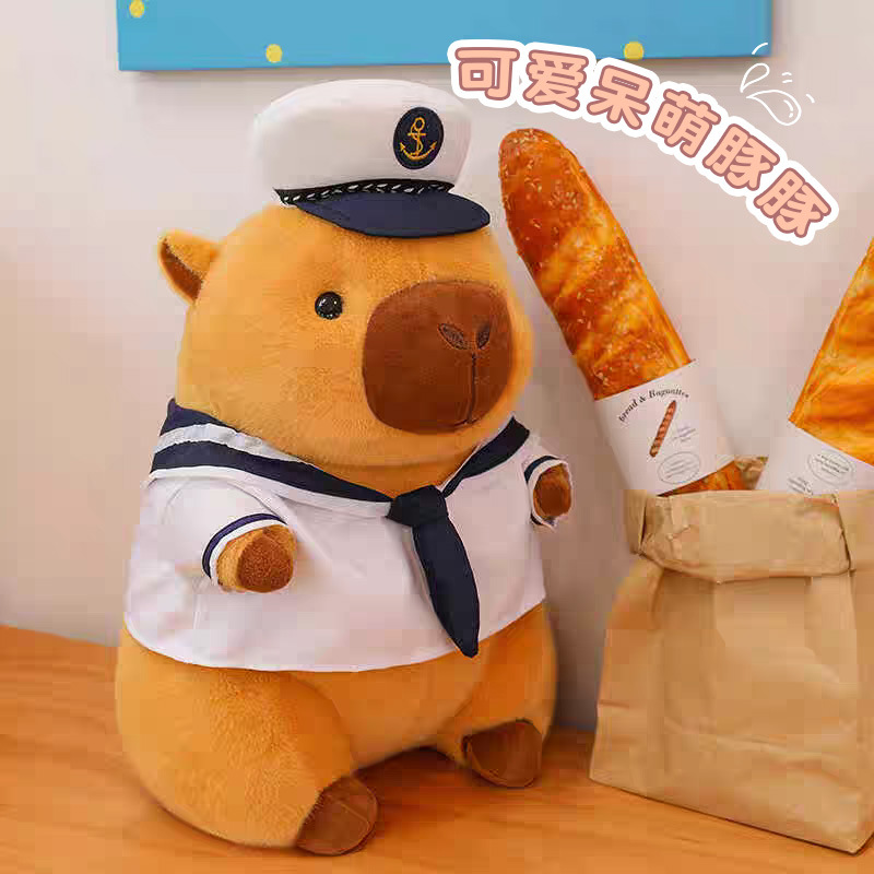 Nueva muñeca marinero marino carpincho intercambiar muñecos de peluche regalo de cumpleaños muñeca de trapo al por mayor