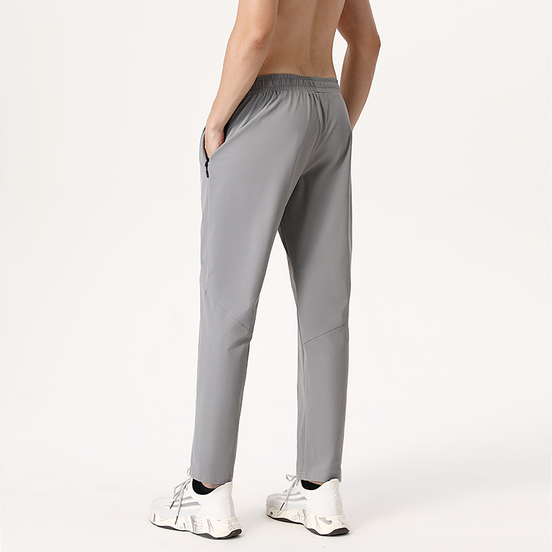 Otoño Lulu pantalones deportivos para hombres delgados rectos elásticos tela de montaña al aire libre ocio pantalones de entrenamiento de pantalones