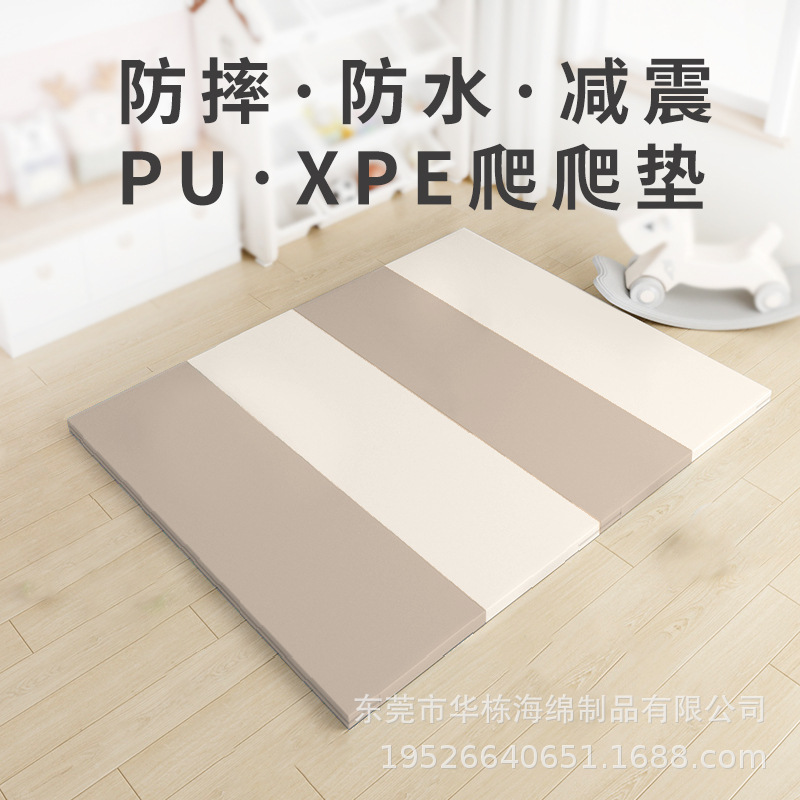 공장 도매 XPE 두꺼운 낙하 방지 양면 인쇄 접이식 아기 유아 조기 교육 크롤링 바닥 매트