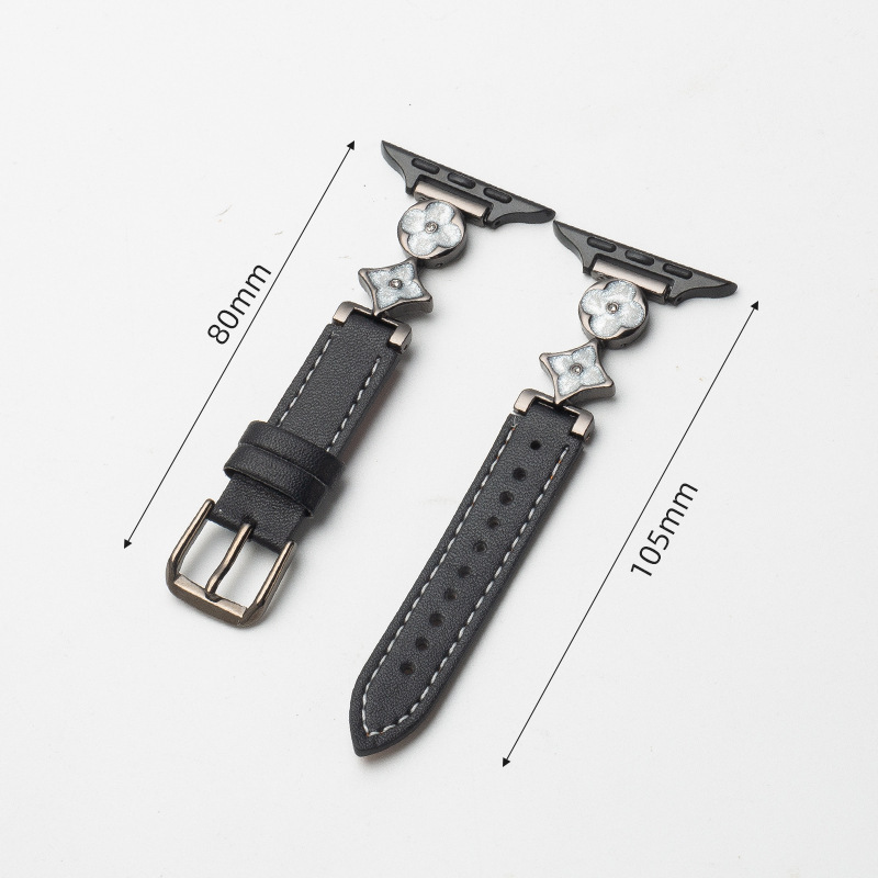 四叶草琥珀拼皮表带适用iWatchS10表带苹果S9AppleWatc女款手表带|undefined