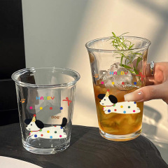 ストレートカップ冷たいコーヒーカップ小衆ins極めてシンプルな透明グラス高級家庭ジュースビールグラス
