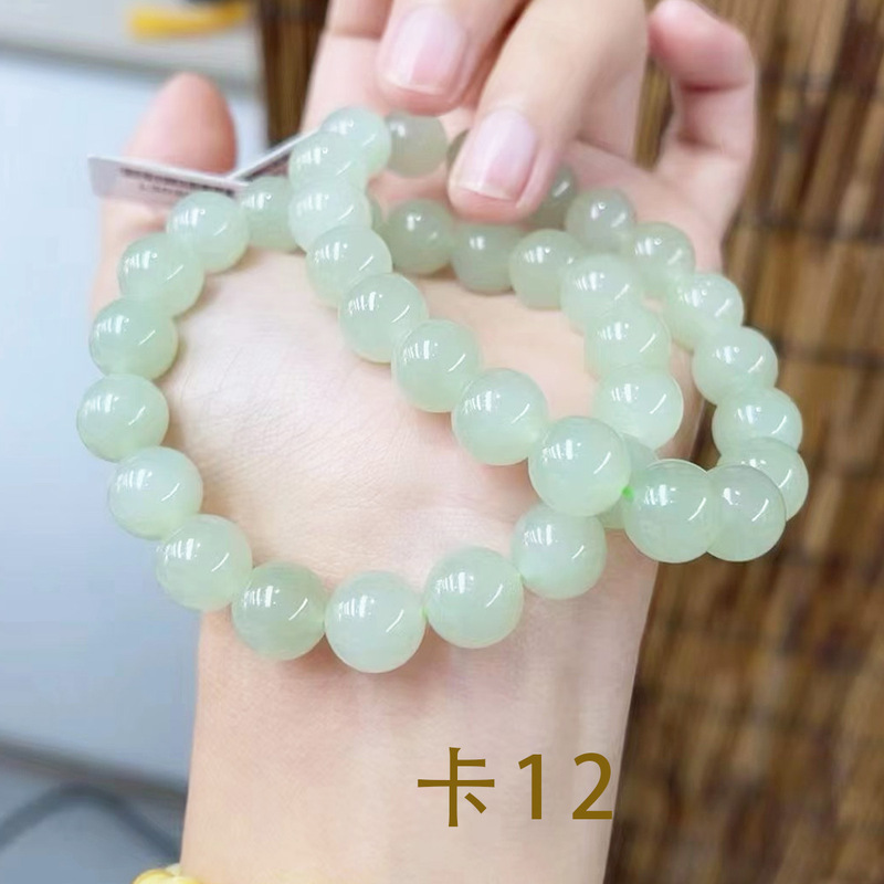 和田玉浅晴色手串氷透水潤新中国式優雅小衆百合手串優雅気質潮流金|undefined