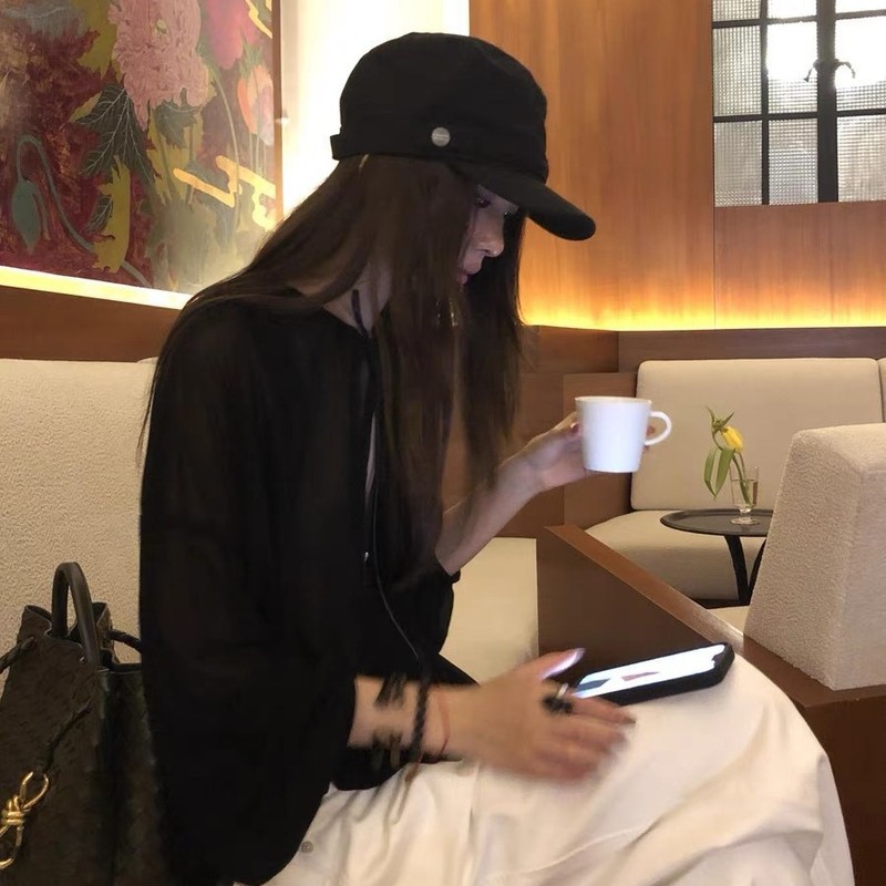韩系复古做旧文艺平顶鸭舌帽女春夏百搭小众棒球帽大头围显脸小潮|undefined