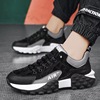 Comfortable low fashionable breathable sports shoes platform, footwear, Korean style, for running