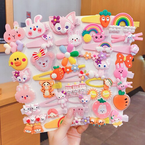 Children's hair clip new Internet celebrity baby rabbit hair accessories girl broken hair bangs clip hairpin princess cartoon headdress