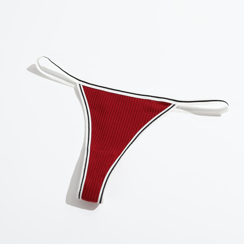 Nuevo producto bragas en forma de tanga para niñas, tanga roscada, cintura baja para mujer, pantalones en T de algodón transpirables, cabello de una pieza