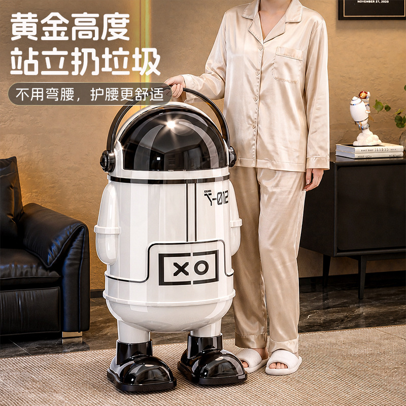 Astronaut Trash Can for Home Use in Living Room, Luxurious and High-End, Large Capacity, with Lid, Suitable for Bedroom and Kitchen, Stylish Decorative Item Astronaut Trash Can for Home Use in Living Room, Luxurious and High-End, Large Capacity, with Lid, Suitable for Bedroom and Kitchen, Stylish Decorative Item