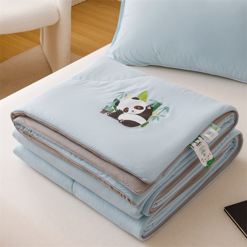 Colcha de aire acondicionado de seda fresca, edredón fino de verano, dormitorio individual, edredón fresco de verano, núcleo de edredón de verano, lavable a máquina