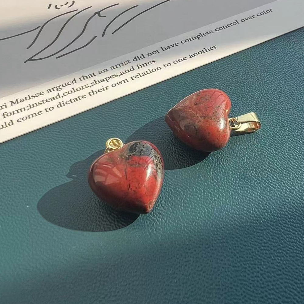 8g Weight Pendant Jewelry Making Type 15mm Jewelry Making Size DIY Jewelry Accessories Classification 1 Piece Quantity natural stone Material Heart Shape Pattern Plating Design Elegant, Simple Style, Streetwear Style 1 Piece 15mm Natural Stone Heart Shape Pendant 7