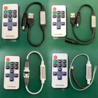 Светодиодный светильник с радиочастотой 5-24V RF11 ключ монохромный контроллер акустический декоративный беспроводной радиочастотный диммеры