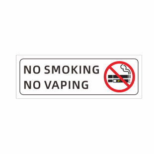 No Smoking No E-Cigarette Signs Suitable for Home Office Business Large black lettering on white board