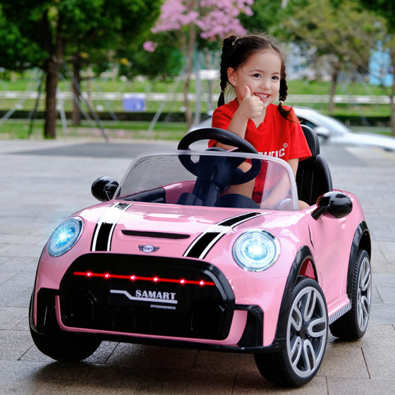 Children's electric car can sit four-wheel car boys and girls can be remote control toy car baby double seat rechargeable stroller