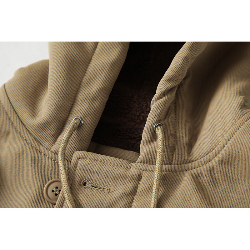 美式复古工装棉服男海军N1甲板服加厚棉衣连帽羊羔绒外套AKN1001