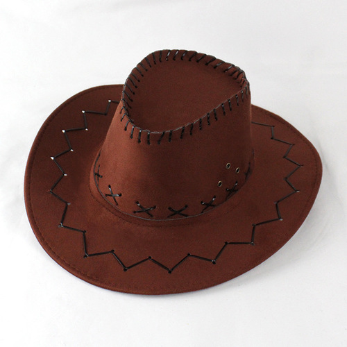 Men's and women's denim sun hats, prairie wide-brimmed hats, Western cowboy caps, and stylish large-brimmed Xinjiang fedoras with suede accents—perfect for couples.