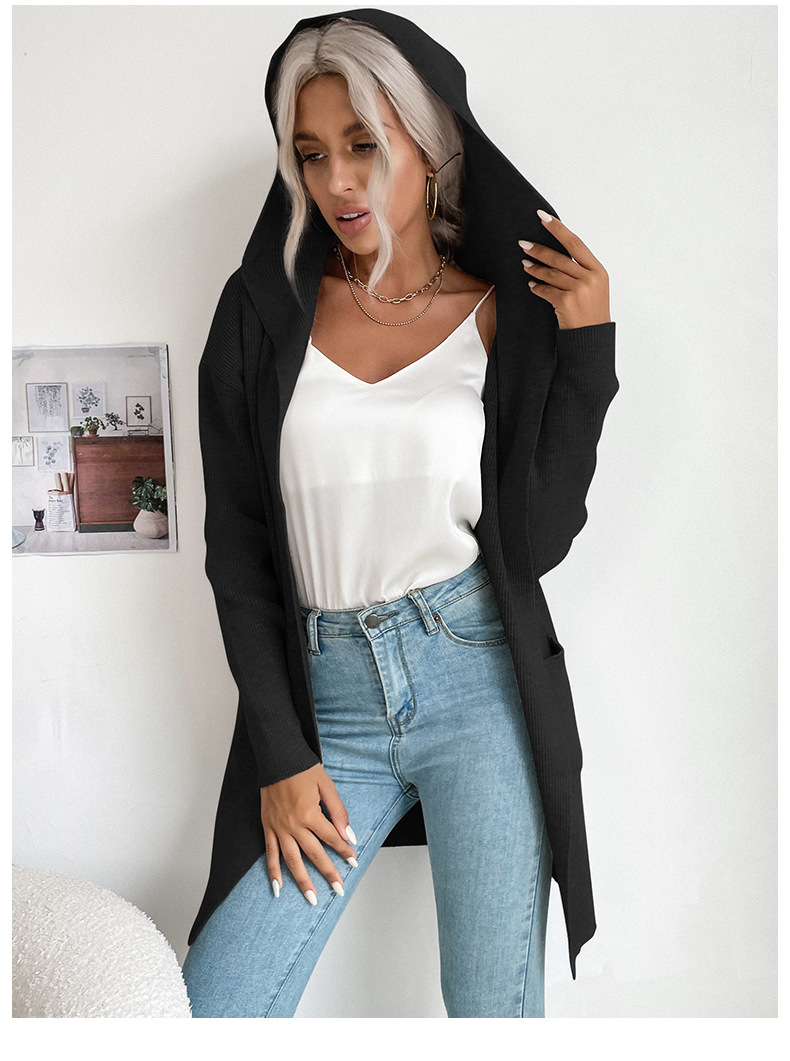 385g Weight Coat Outerwear Type Long Sleeve Sleeve Length Placket Placket Type Regular Sleeve Sleeve Type Long Top Length Coat Tops Type Daily Occasion Hooded Neckline Warm Function Loose Fit Type Solid Color Pattern Winter, Spring, Autumn Season Women'S Gender Polyester Fabric Patchwork Design Fashion Style Fashion Solid Color Polyester Hooded Long Sleeve Regular Sleeve Patchwork Coat 31