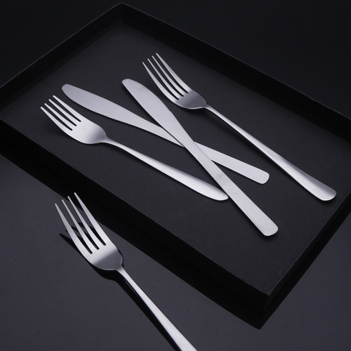 Stainless steel cutlery, household tableware two-piece set, hotel restaurant, western dessert fork, steak cutlery, cross-border wholesale