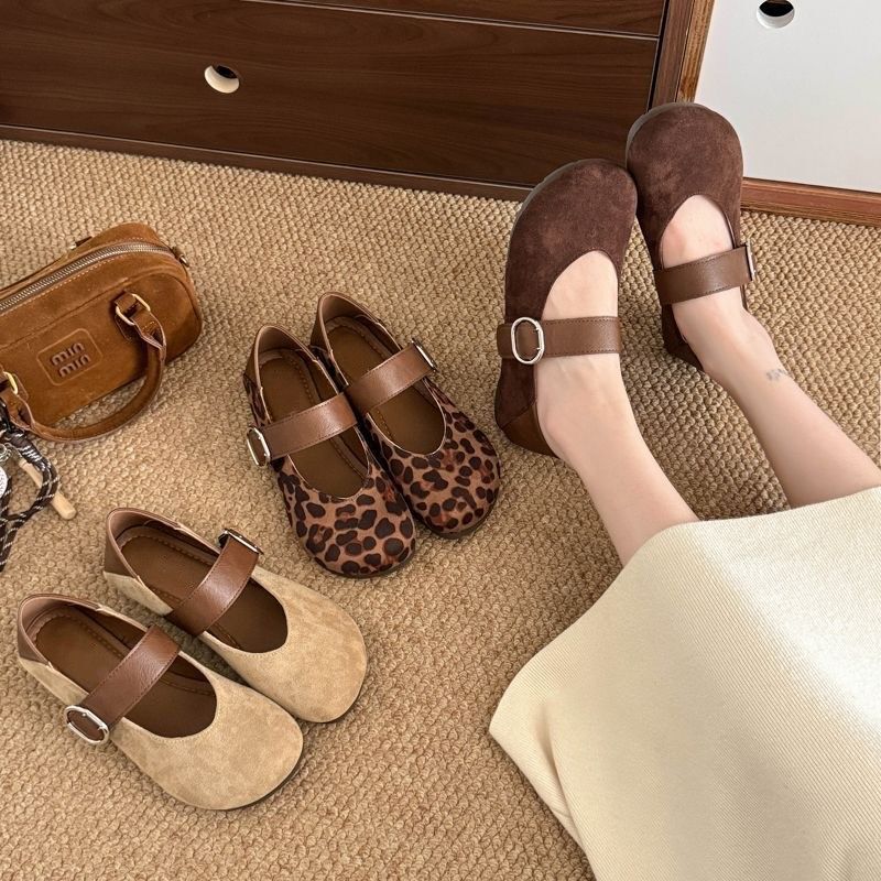 Women's Casual Mary Jane Shoes, Spring 2026 New Fashion French Style Single Strap Flat Ballet Shoes