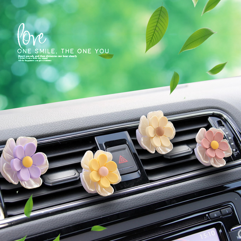 Coche pequeño, fresco, flor, aire acondicionado, salida de aire, clip de decoración, decoración de perfume de aromaterapia de coche, decoración de coche