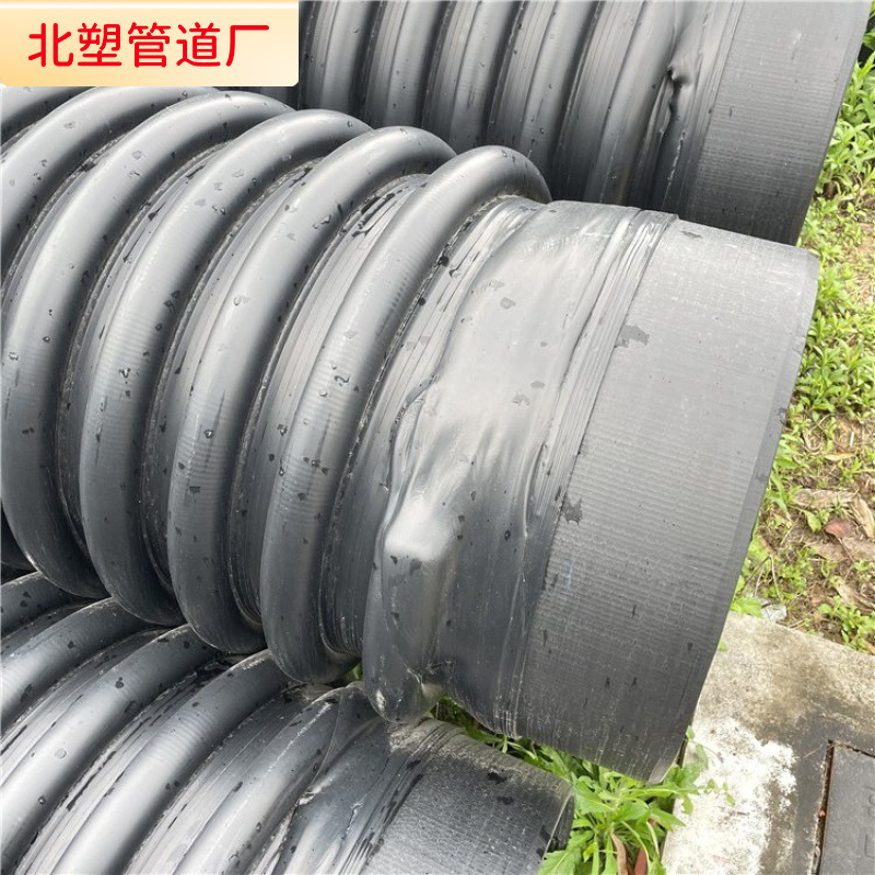 hdpe双壁波纹管排水管缠绕结构壁管B型克拉管钢带增强螺旋波纹管
