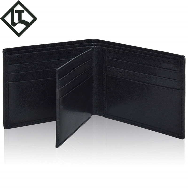 真皮钱夹商务 亚马逊活页多卡位皮包 牛皮高档rfid男士钱包