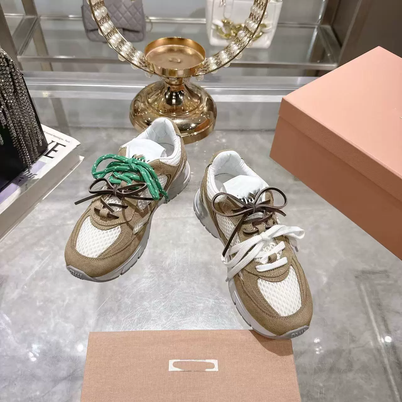 Высокая версия 2025 Miujia новые кроссовки в американском стиле «dad shoes», ретро спортивные повседневные, европейская версия, универсальные dad shoes