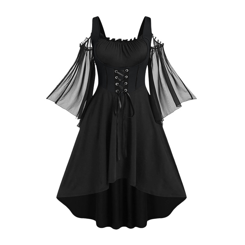 欧美新款万圣节演出服文艺复兴连衣裙中世纪复古哥特式cos服舞台|undefined