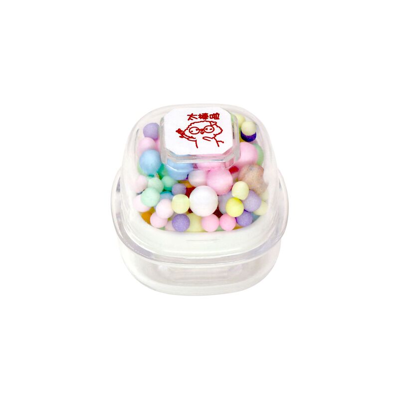 六連印鑑セット、手帳用ミニ白印鑑、気分を高揚させるクリームロゴ入り、正方形と丸型の日常用印鑑|undefined