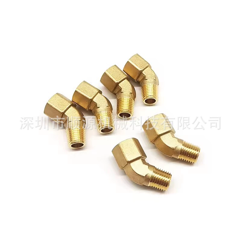 Спотовый промышленный стандарт США NPT латунный разъем внутренний и внешний провод 45 градусов колена 1/4 "NPT