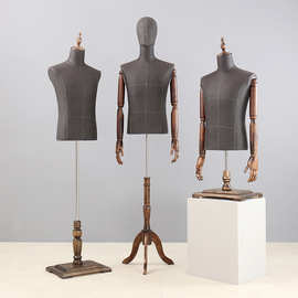 模特道具男台模半身全身西装礼服衣架拍照展示架男装服装店模特架