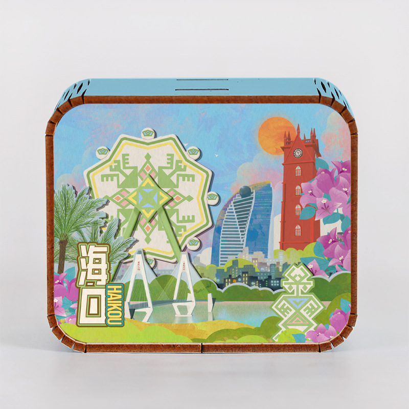 オリジナルアモイ重慶南京西安都市動態オルゴールオルゴールオルゴール観光記念品|undefined