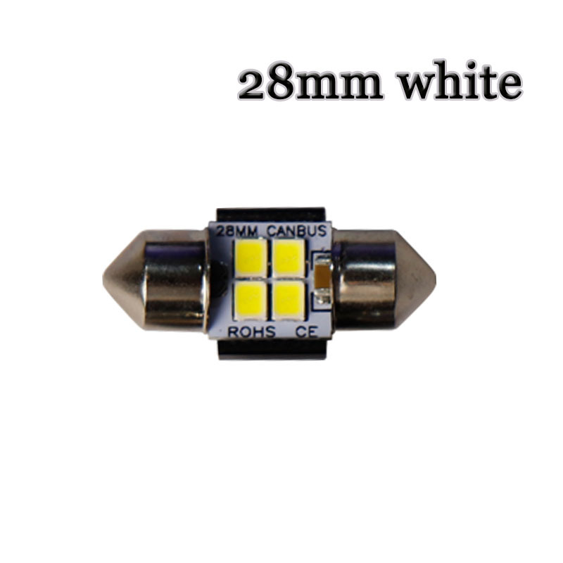 Decoding Wide Voltage LED 2835 4 6 8 Lights Festoon 29-41MM 12-24V