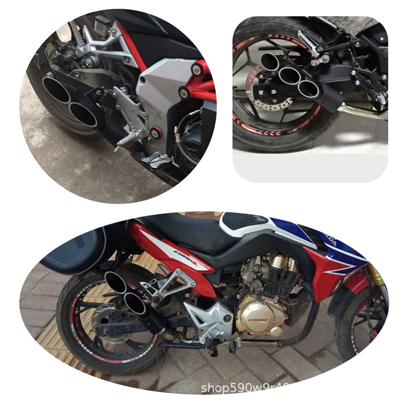 Motorcycle Sports Car Modified Exhaust Pipe Ninja R6 Multi-Hole Large Displacement Street Exhaust Pipe Direct Exhaust Toce