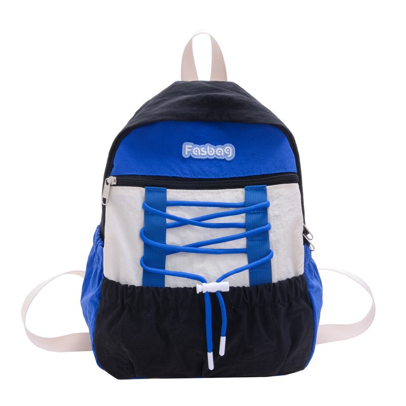 Mochila deportiva de ocio para niños y niñas, mochila de estudiantes de escuela primaria de gran capacidad de aire extranjero 2025 mochila infantil de cuerda de color contrastante