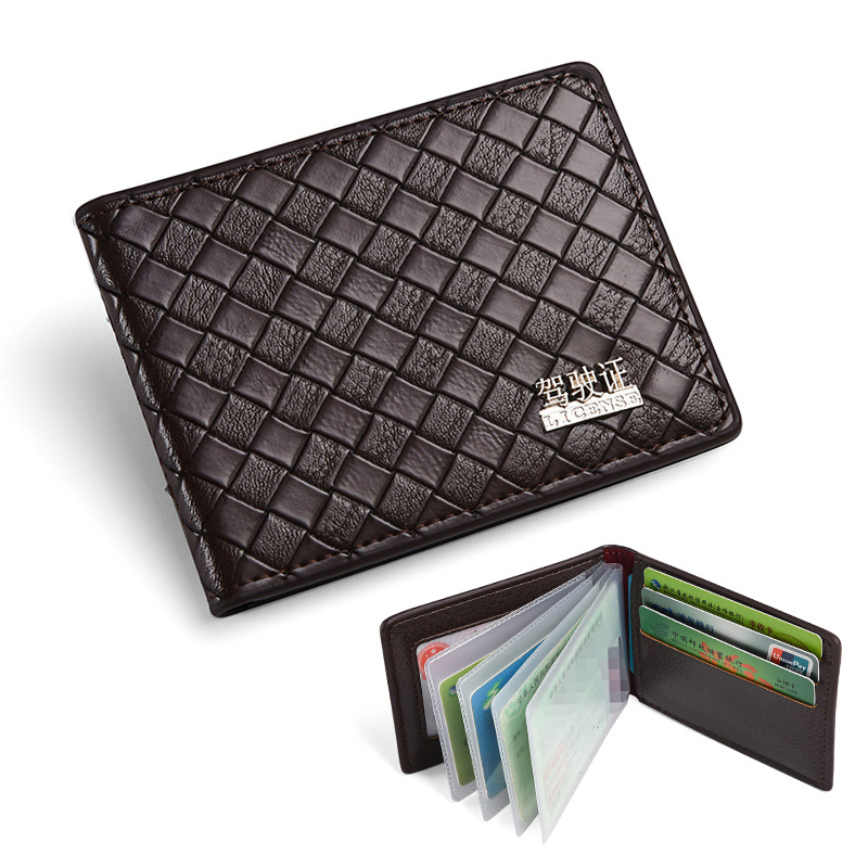 Funda de cuero para licencia de conducir, funda para tarjeta multifuncional para hombre, funda para tarjeta para licencia de conducir, carpeta para licencia de conducir, funda protectora dos en uno, bolsa de identificación