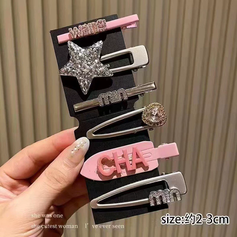 Заколки hairgrip набор 2023, декоративные стразы и милые мотивы, наборы много штук