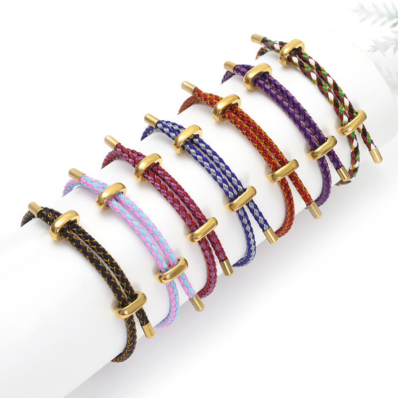 1 Piece Quantity Simple Style Solid Color 304 Stainless Steel Bracelets In Bulk