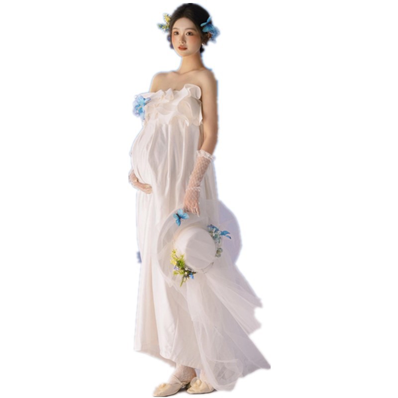 影楼の新型の早春の小清新な妊婦は服を撮影します。