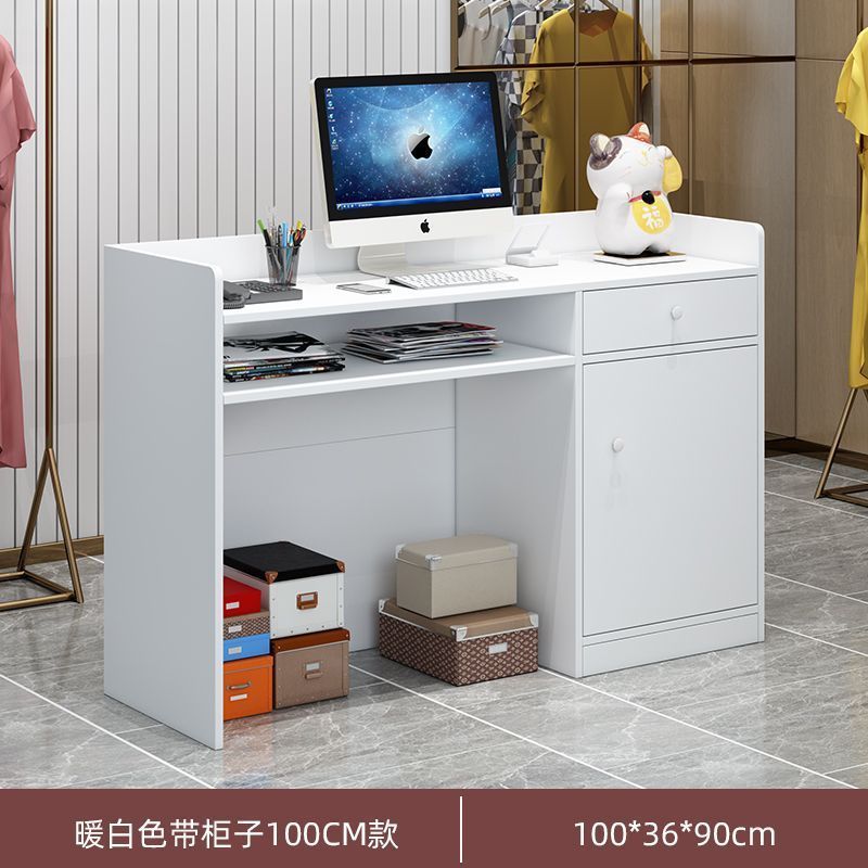 バーチェックアウトカウンター フロントデスク シンプルな小型バーキャビネット 衣料品店 美容室 フロントデスク チェックアウトカウンター 商業用受付デスク|undefined