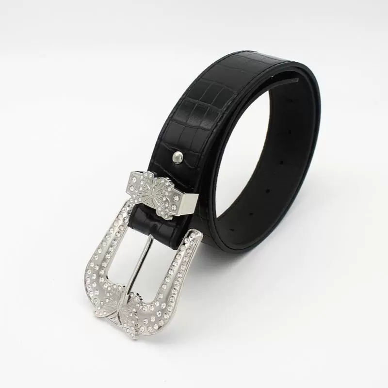 Cross-border trading), polyurethane retro belt, black trousers, American style, (Physicals