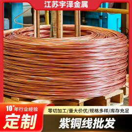 厂家供应T2紫铜线无氧裸铜线编织铜丝T1光亮软硬态紫铜线现货